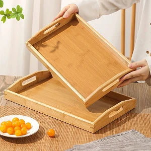Dalfin™ Bamboo Wooden Rectangular Tea Tray