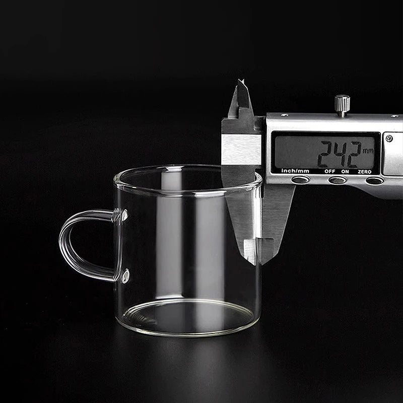 Dalfin™ Thicken Glass Tea Cup With Handle Transparent Heat Resistant