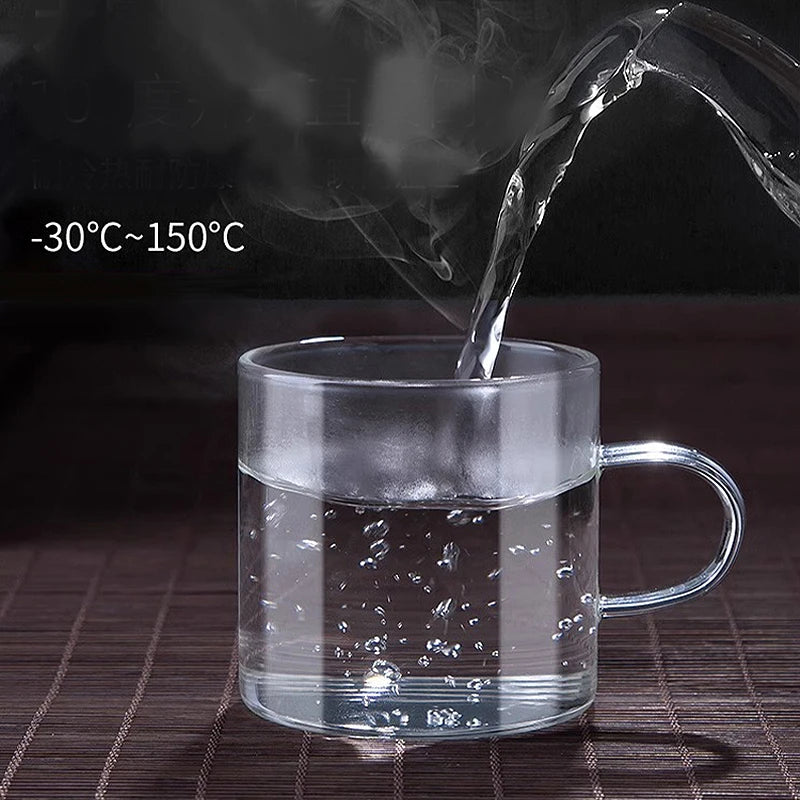 Dalfin™ Thicken Glass Tea Cup With Handle Transparent Heat Resistant