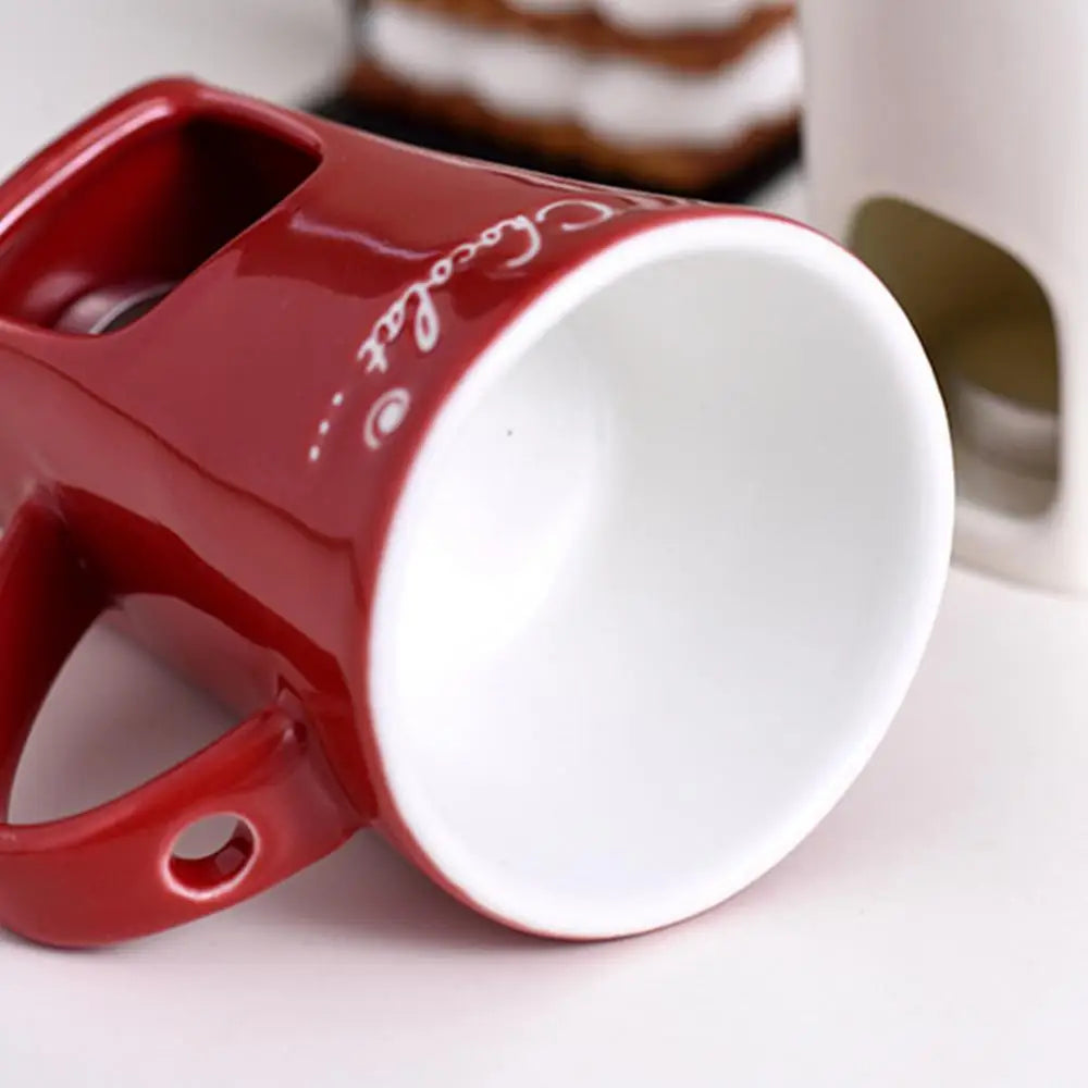 Fondue Mug Melting Cups Tea Light Melting Pot For Candy Chocolate